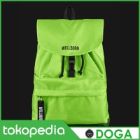 Tas Ransel Backpack Waterproof Wellborn Neon Yellow Daily Bag - Doga