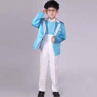 JAS pesta anak laki-laki warna biru , celana ,dasi, ikat pingang putih