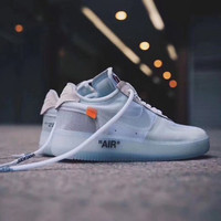 Off White X Nike Air Force One Premium Original / Sepatu Sneakers
