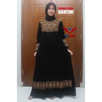 Jual Sale Gamis Abaya Hitam exclusive , Gamis Pesta Bordir Terbaru Kartini Murah