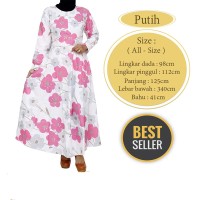 Gamis Payung / Baju Muslim Wanita Bahan Katun Jepang Motif Bunga
