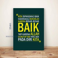 Jual Hiasan dinding poster kayu walldecor quote islami Murah