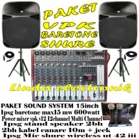 Paket Sound System Power Mixer VPK V12 Dan Baretone 600watt