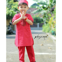 Jual STELAN KOKO TURKI ANAK BAJU MUSLIM KOKO CELANA PECI SZ 4(4-5TH) Murah