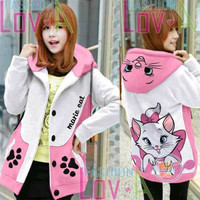 JAKET MARIE CAT SWEETIE HOODIE KOREA SWEATER MANTEL BLAZER COAT WANITA
