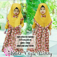 Hijab Mickey kid kuning