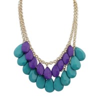 kalung bohemia pendant trend Bohemian pendant double necklace jka129