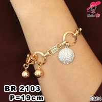 Gelang Rantai Emas Bola Pandora Simple Ekslusif R 2103