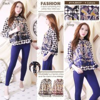Jual Baju Atasan Wanita - Blouse Batik Modern - Atasan Lengan Panjang Murah