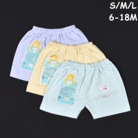 Baju & Sepatu Bayi Pakaian Unisex Libby 3 Pcs Celana Pendek Bayi/Baby