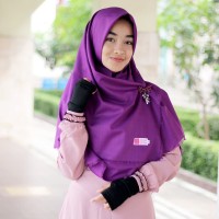 Hijab Syari Warna Ungu Terong Segi Empat Rawis Katun Ima Murah