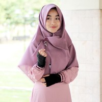 Hijab Syari Warna Ungu Purple Segi Empat Murah Rawis Katun Ima