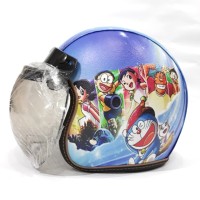 Helm Anak Remaja Full Kulit Printing Doraemon