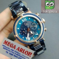 JAM TANGAN CEWEK WANITA GUESS COLLECTION GC RANTAI BIRU GRADE AAA
