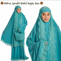 MUKENA BRUKAT RENDA SENADA MUKENAH BROKAT DEWASA BAHAN SPANDEK TOSCA