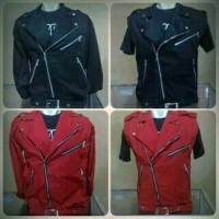 NEW jaket premium double kerah wearpack ramones pria wanita
