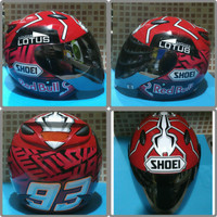 HELM CUSTOM REPLIKA BASIC INK CENTRO MEREK SHOEI MOTO GP SERIES (2)
