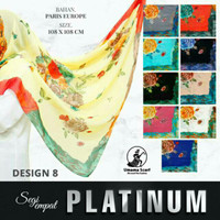 Jilbab Umama Platinum Motif 08 / Hijab Segiempat Paris Europe