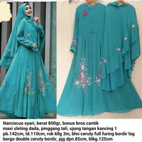 LARIS narciscus tosca syari,baju gamis wanita ceruti muslim bordir