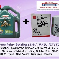 Paket Oli Mobil CASTROL MAGNATEC 10W-40 API SN & Filter HONDA CITY