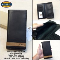 Dompet Fossil Quinn 450 executive black KW Super dompet cowok murah