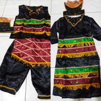 Jual Pakaian baju adat anak baju irian/papua saten anak Lk/Pr uk S-M Murah