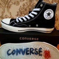 Sepatu Pria - Undefeated x Converse CT All Star Hi Black White - GO