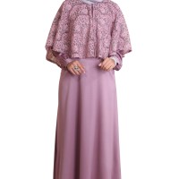 Rocella Dress Humaira - Dusty Pink | Gamis Polos Maxmara Berkualitas