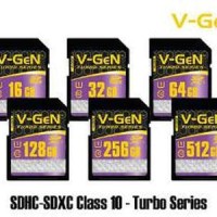 Memory Card Camera V-GEN 64GB TURBO Series 85MBpS Class10 SDHC