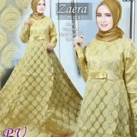 BAJU GAMIS BUSUI PESTA PERNIKAHAN MUSLIM XXL JUMBO JAINAB WARNA GOLD