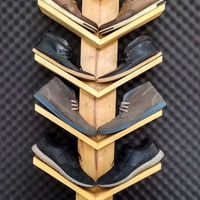 Rak Sepatu Dinding Minimalis Gantung Rak Kayu Jati Belanda display