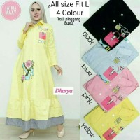 Dress lucu Baju busui Jual Pakaian Gamis ibu menyusui Fatma maxi