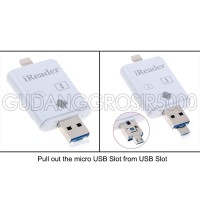 Jual iReader USB Micro SD SDHC TF Card Reader Writer for iOS Android PC Murah