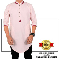 Baju Kemeja koko pakistan warna pink salem Merah Salem, M