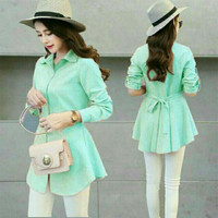 NOVA BLOUSE MUSLIM BAJU ATASAN BLUS PANJANG WANITA BISA UKURAN BESAR