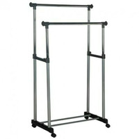 Rak Baju gantung gen 2 - DOUBLE Rod Rack Sepatu Sandal Shoes Organizer