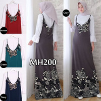 gamis overall busana muslim baju setelan casual wanita