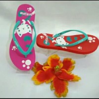 Sandal Jepit Cewek Ontime Mochi Warna Merah,Fushia