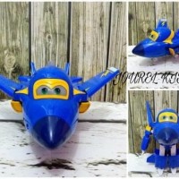Mainan anak boneka figure Super wings pajangan Mobil Hiasan kue