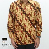 Risna Batik KRB090 Kemeja Batik Pria Panjang Halus Adem Premium M L XL