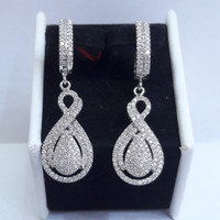 Anting berlian eropa emas putih