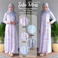 Gamis syari Modern terbaru motif 2018 / Dress Salsa Muslim murah