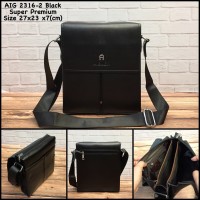 tas selingbag pria kulit Aigner 2316-2 tas polos kulit wanita