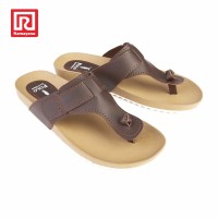 Ramayana Polo Ralph House Sandal Jepit Motif Coklat
