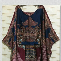 Jual Kaftan Ikat Etnik Adya NEW all size Kaftan Satin Drill Murah