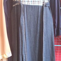 Baju gamis levis lengan pendek