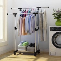 Standing Hanger Rak Gantungan Baju Indoor Etalase Toko Rak Sepatu Mira