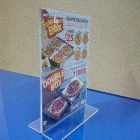 Sale! Tempat Brosur Akrilik, Acrylic Nomor Meja,Brosur Holder A6 15X10