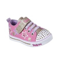 Sepatu skechers original girl twinklerella hot pink/gold
