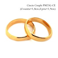 PM23G-CE Cincin Couple Perhiasan Lapis Emas Couple Murah Unik Cantik